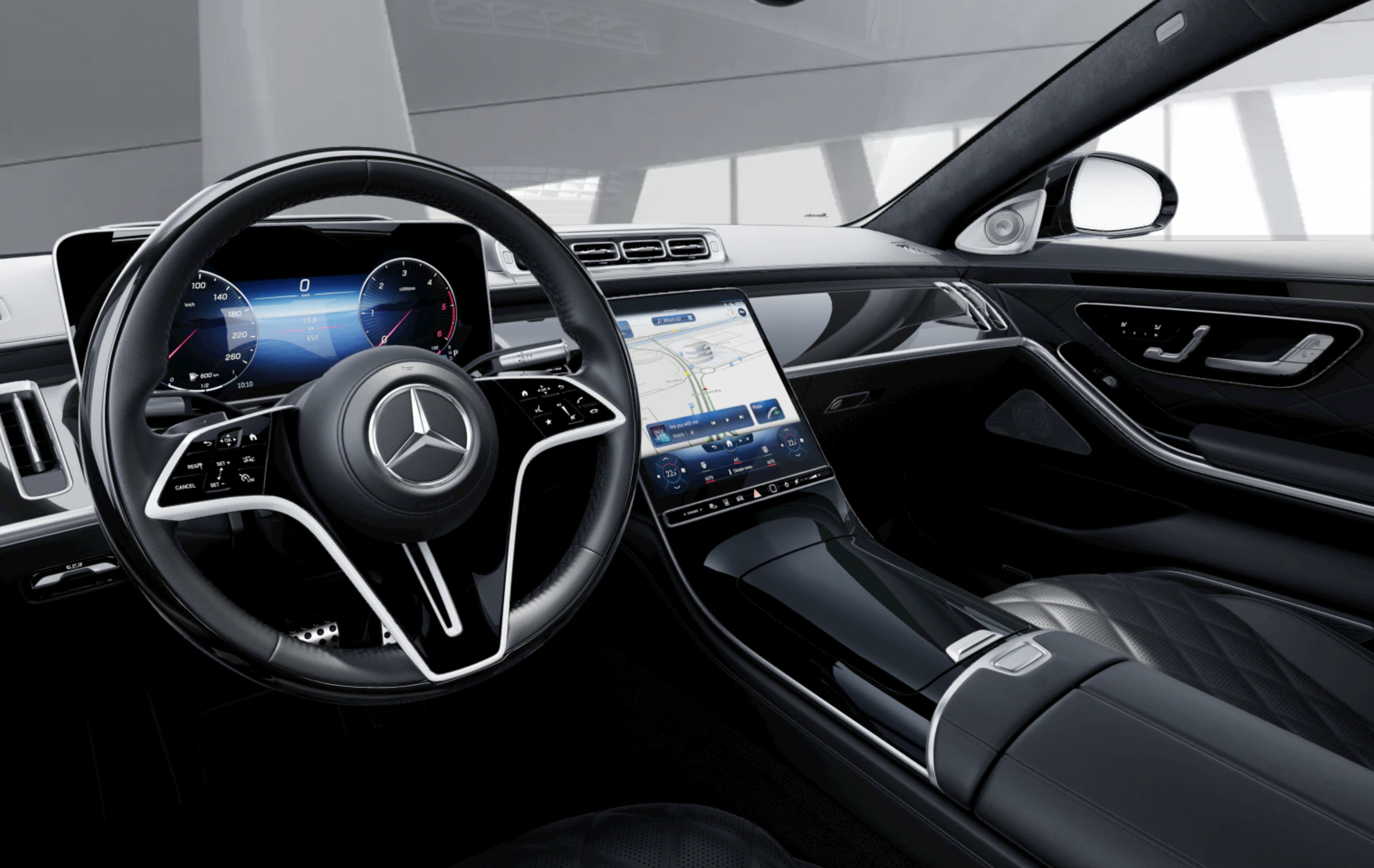 Mercedes S 400d 4matic AMG LONG | nové české auto skladem | černá matná s černou kůží | maximální výbava | super cena | luxusní naftová limuzína 330 koní | ihned k předání | velká sleva | výprodej skladu | nákup online na AUTOiBUY.com